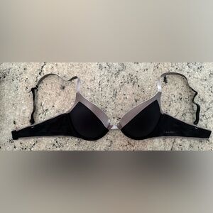 Calvin Klein Two-Tone Black and Gray Push Up Bra